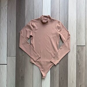 Abercrombie & Fitch Dusty tan Long Sleeve Bodysuit